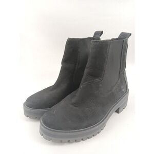Timberland Black Leather Booties